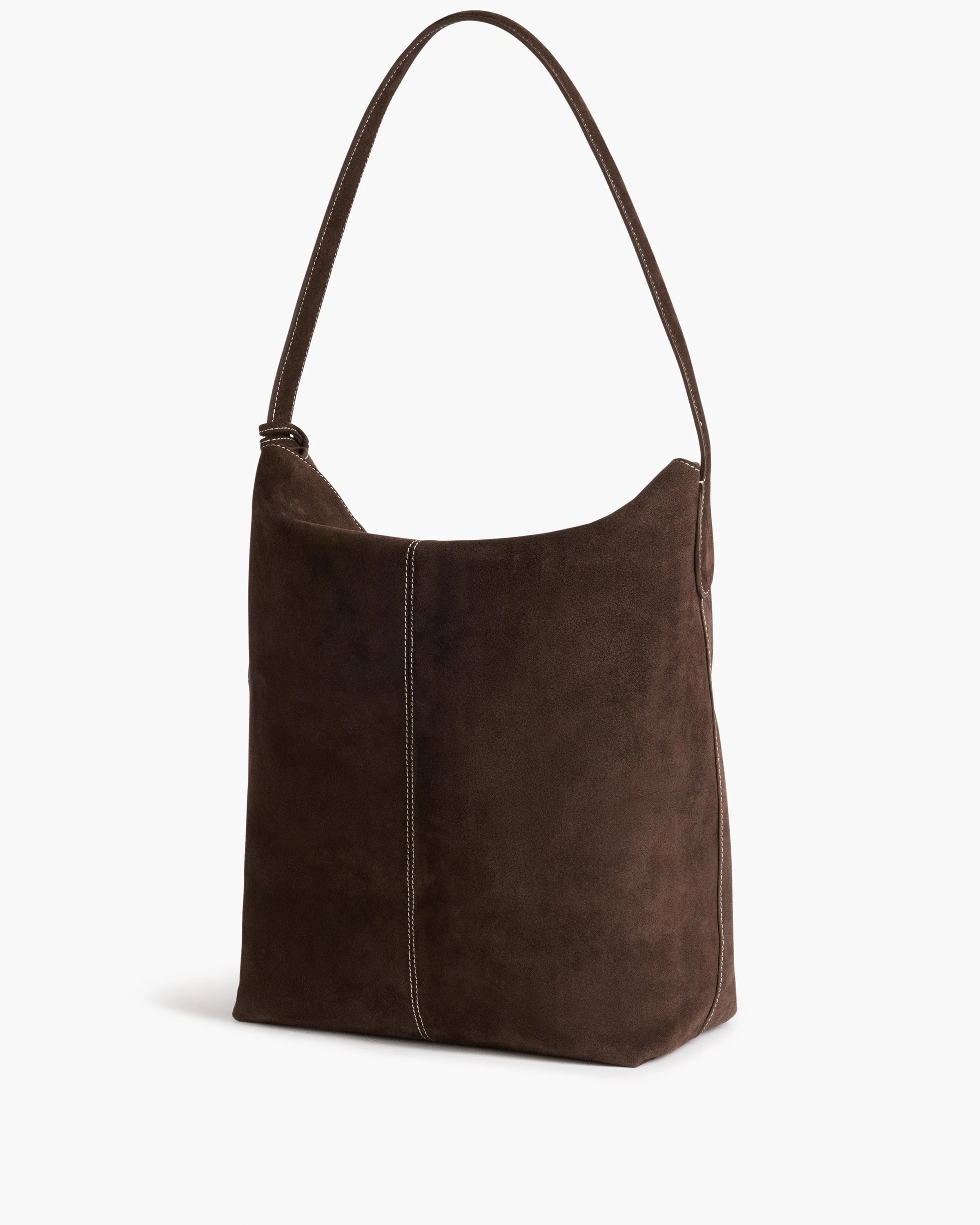 Alda Grande Shoulder Bag Suede Chocolate - Image 2