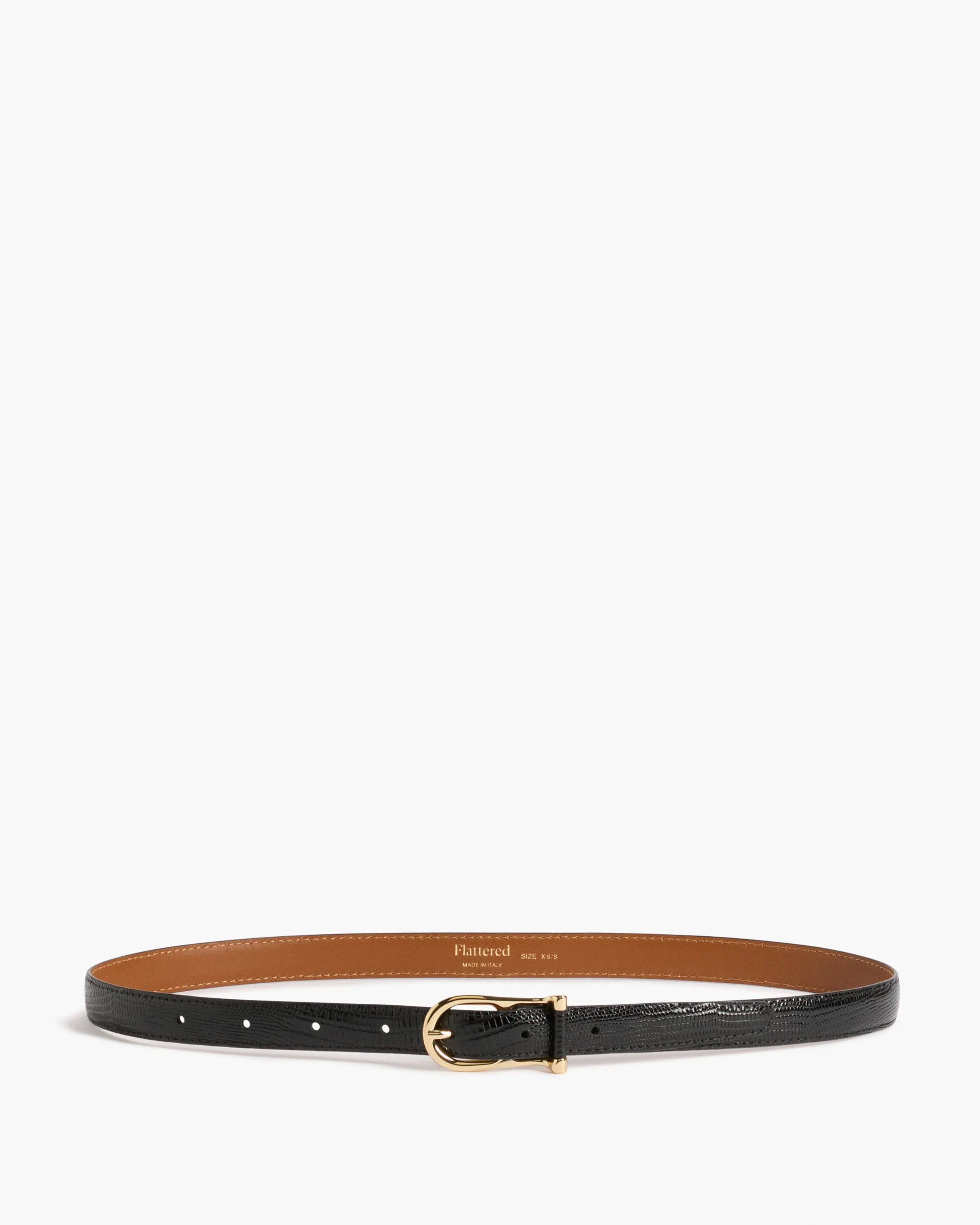 Betty Belt Leather Black Snake