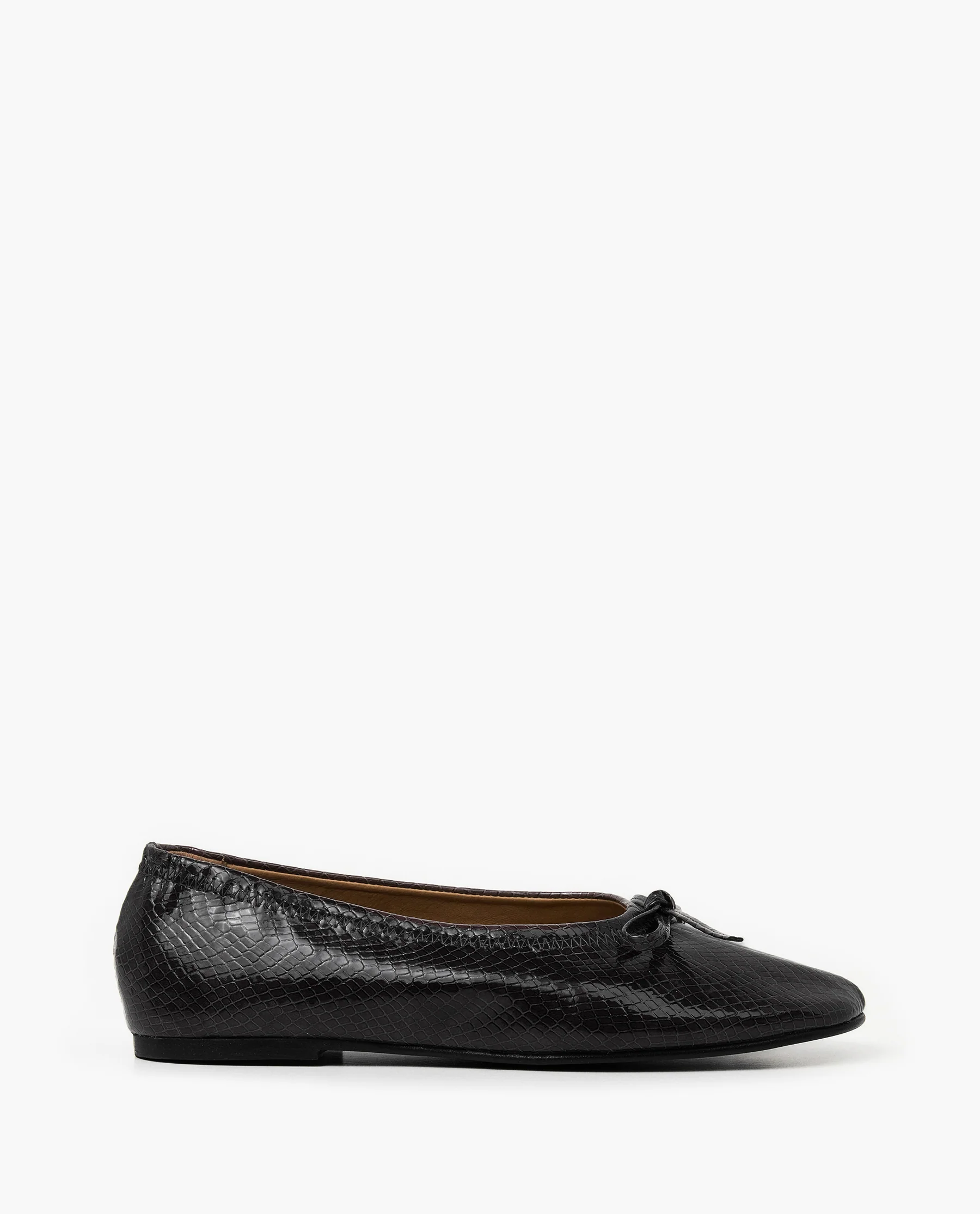 Blaise Leather Black Snake Embossed