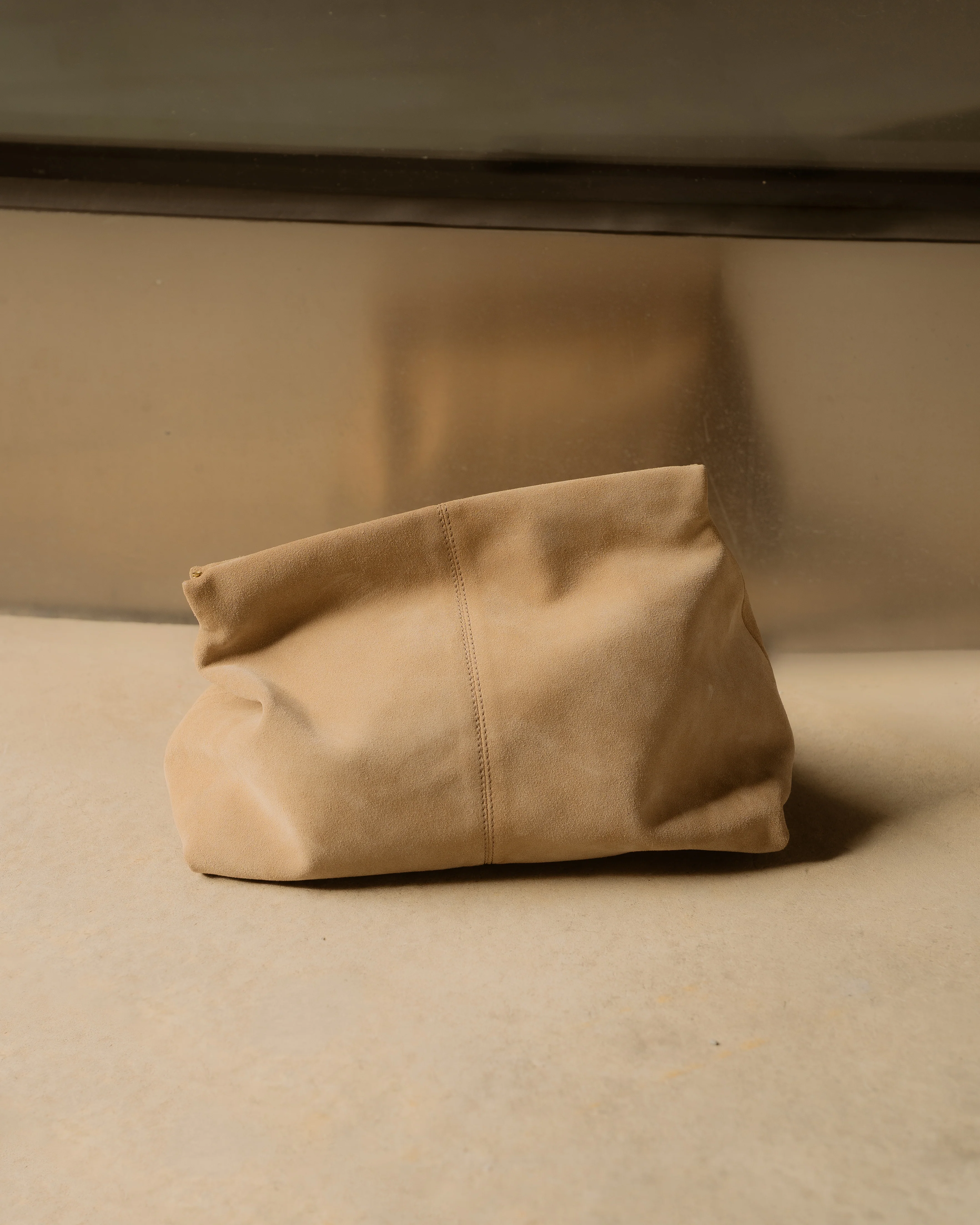 Clay Clutch Suede Sand - Image 7