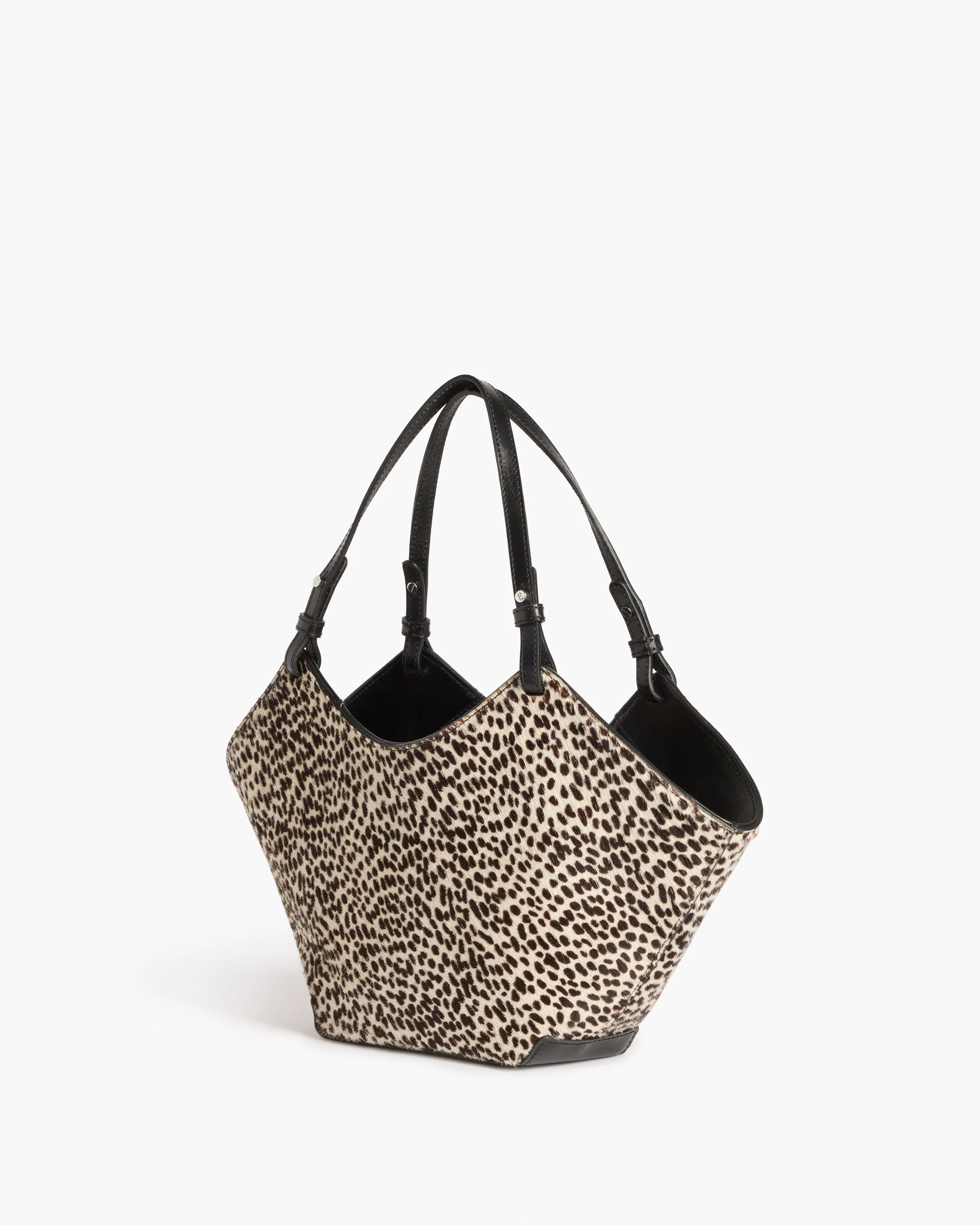 Dilba Mini Tote Bag Leather Hair Chocolate Dot - Image 3