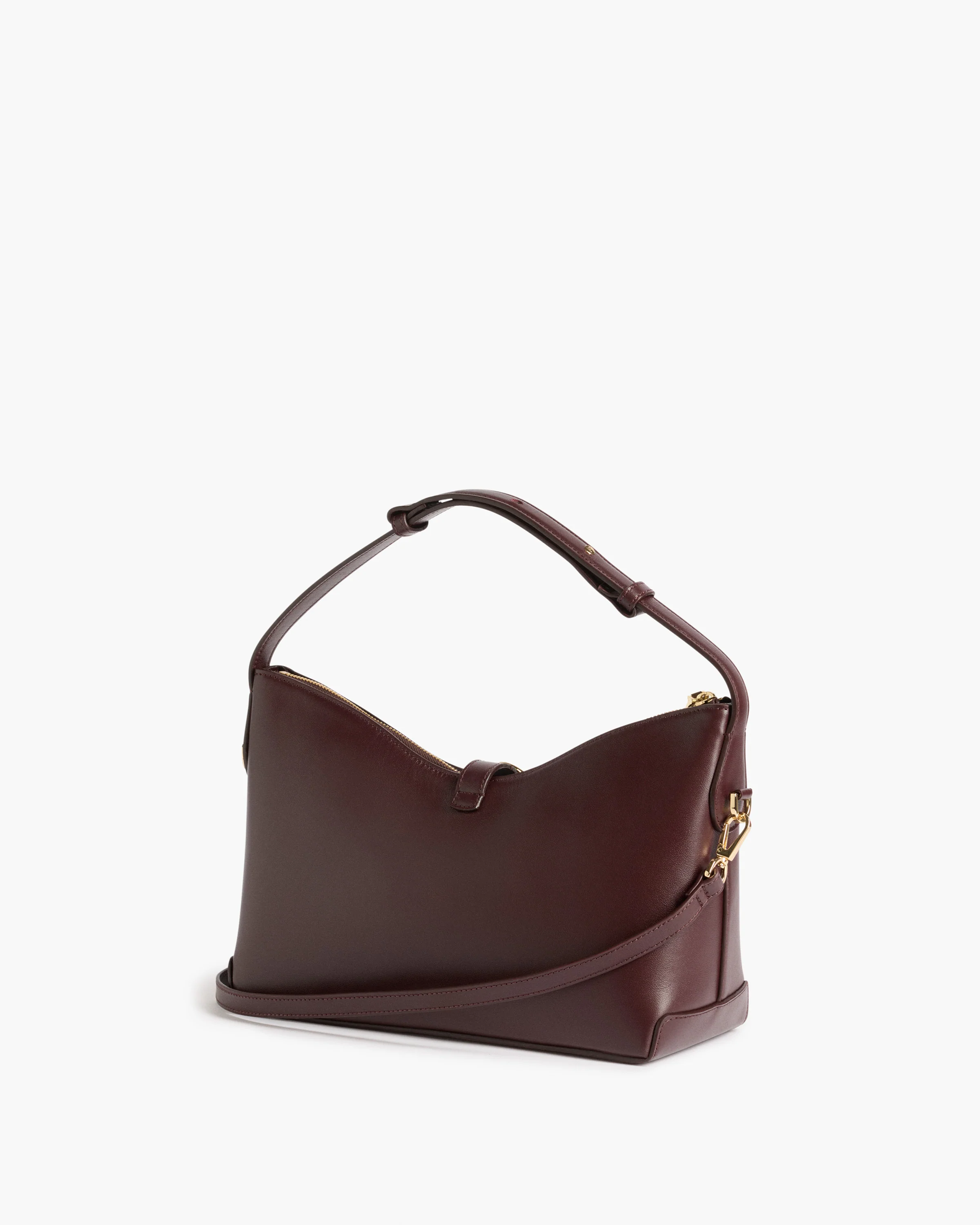 Gaia Handbag Leather Burgundy - Image 3
