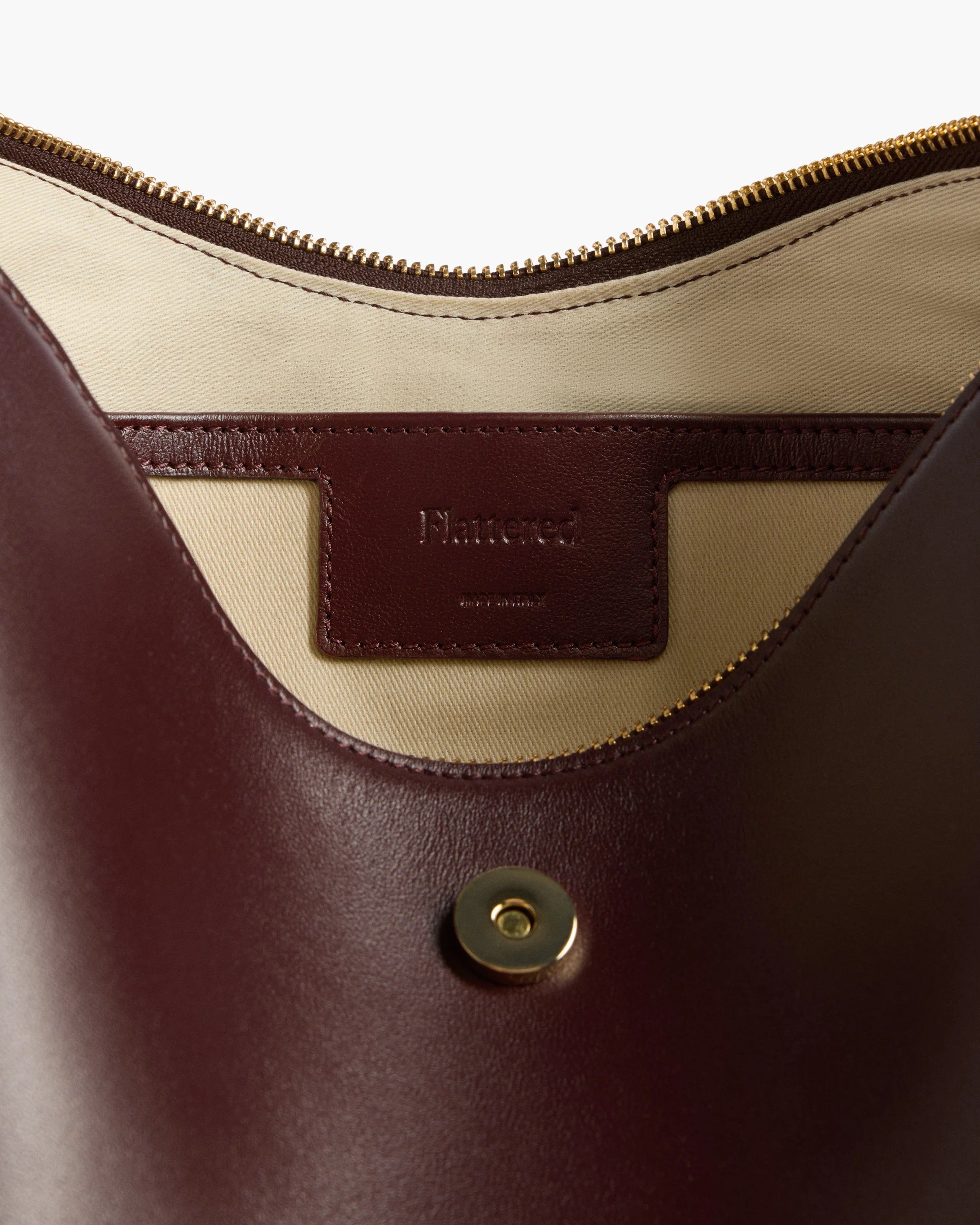 Gaia Handbag Leather Burgundy - Image 5