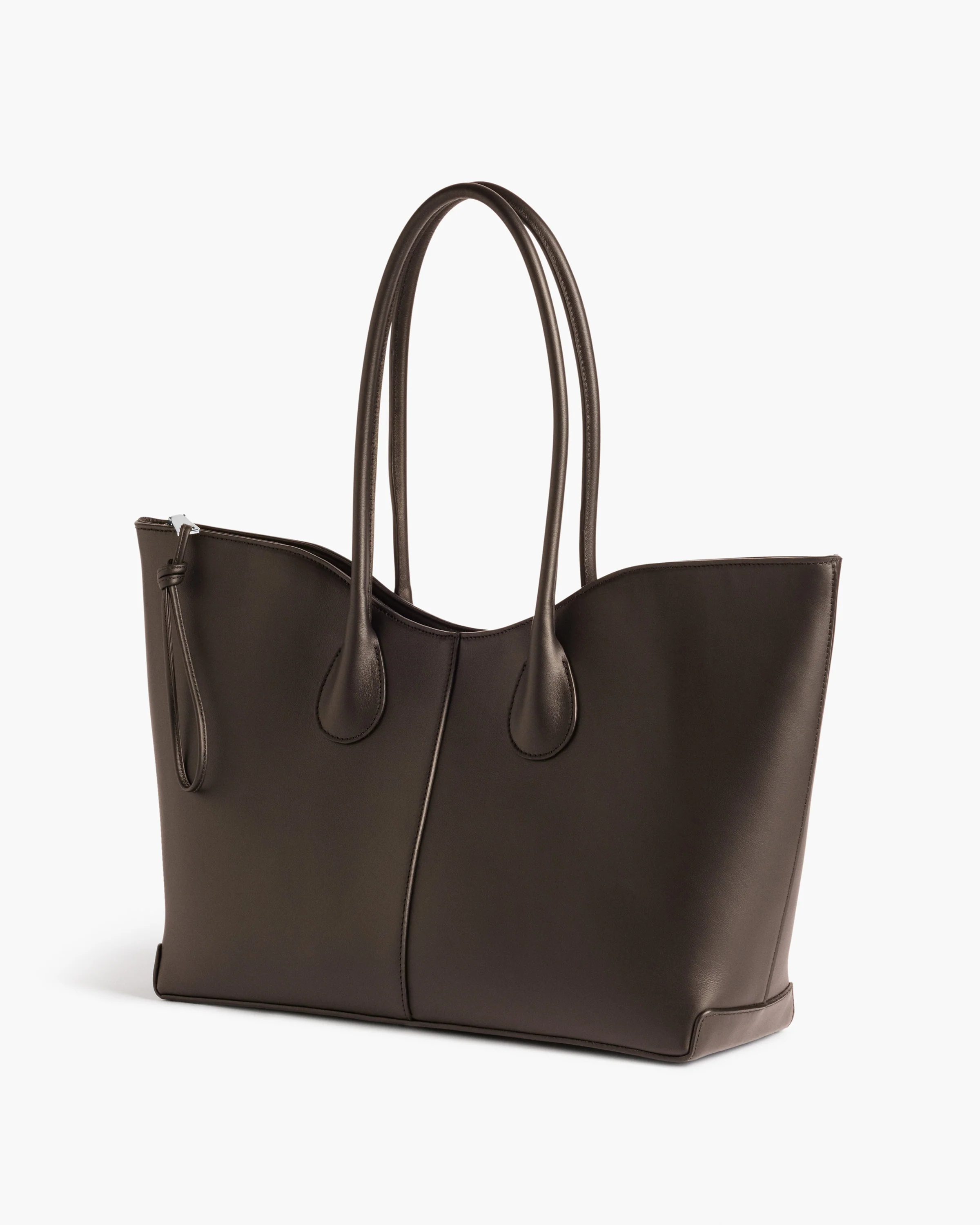 Gaia Tote Bag Leather Chocolate - Image 2