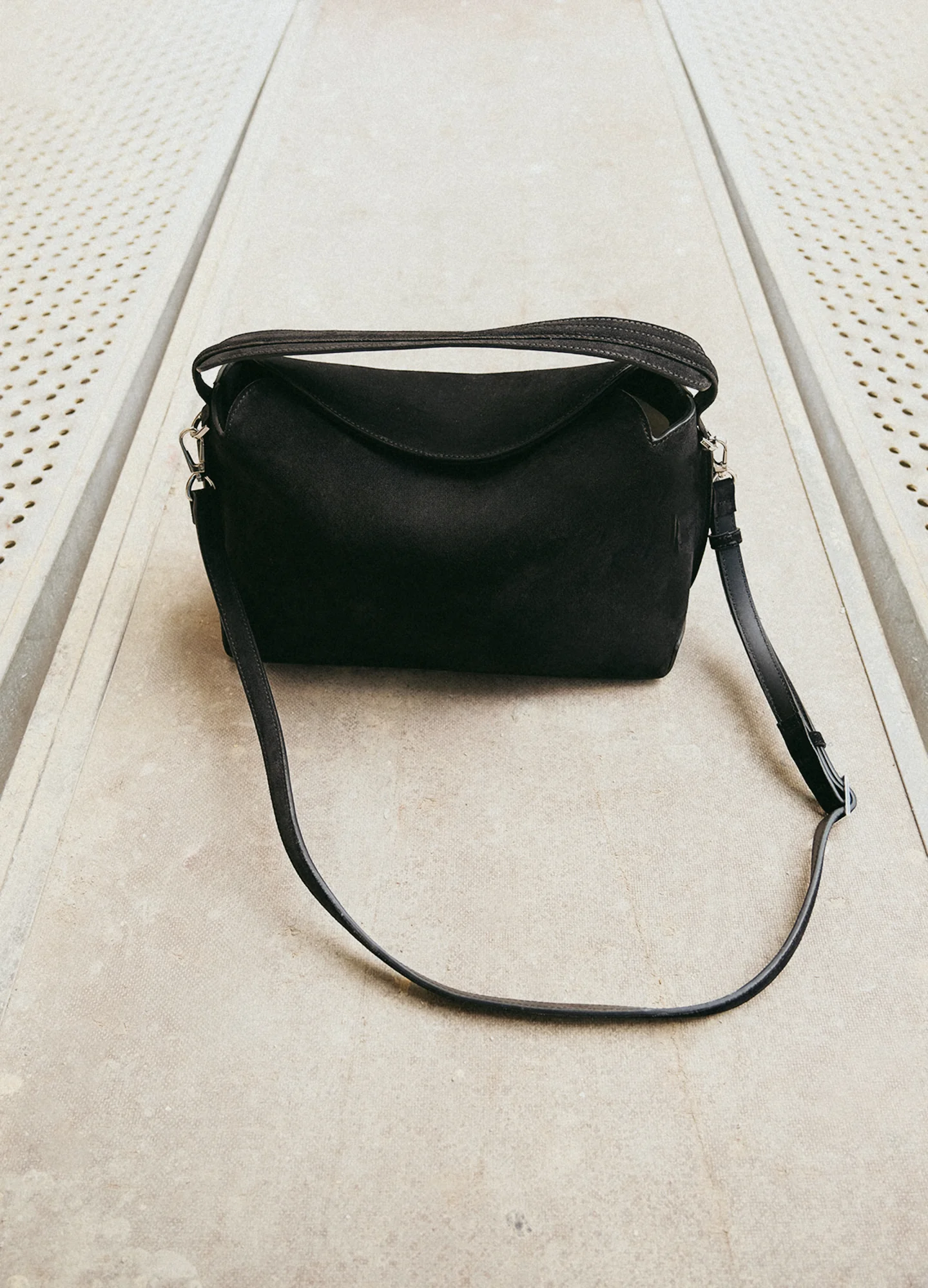 Helia Handbag Suede Black - Image 7