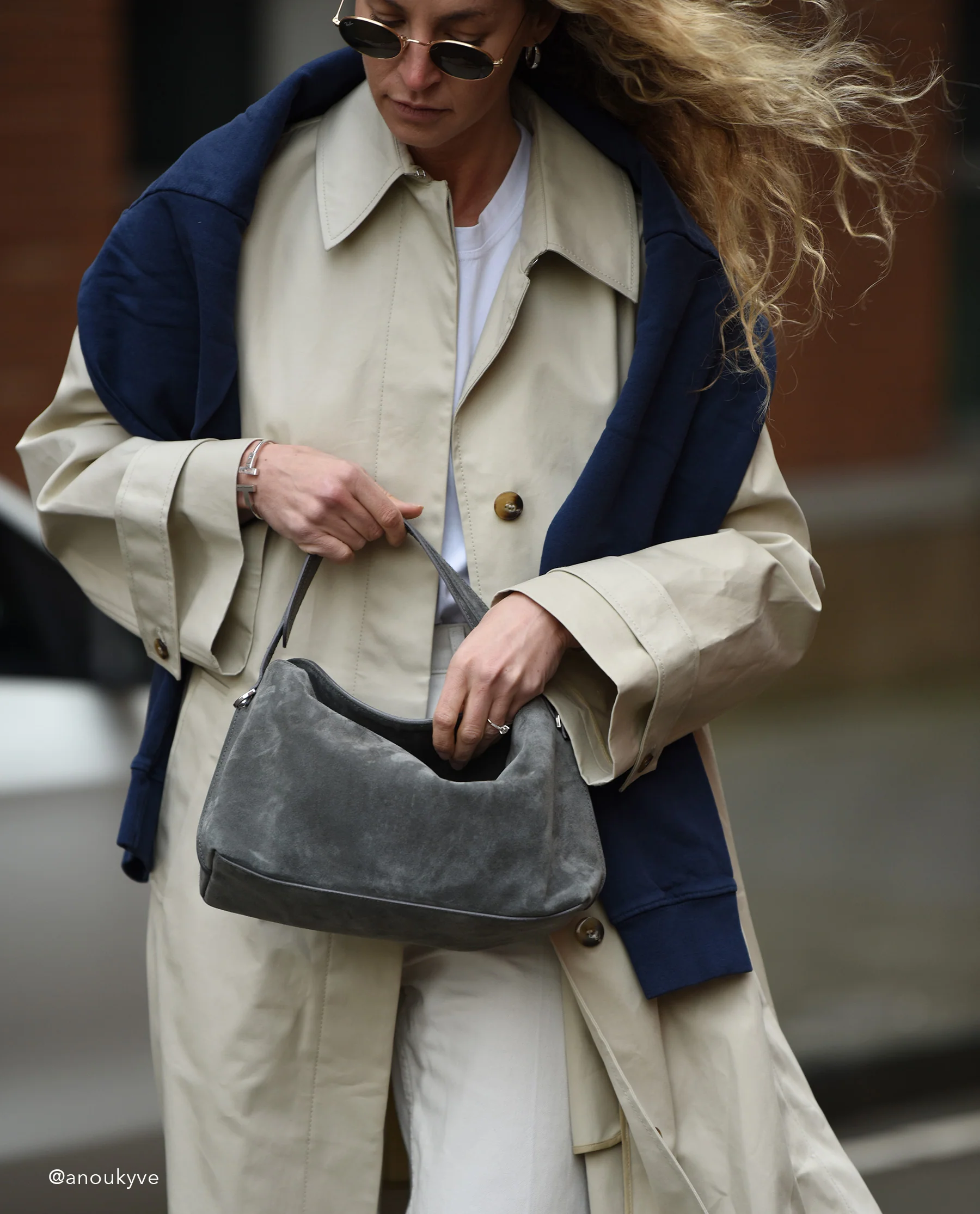 Hera Handbag Suede Grey - Image 6