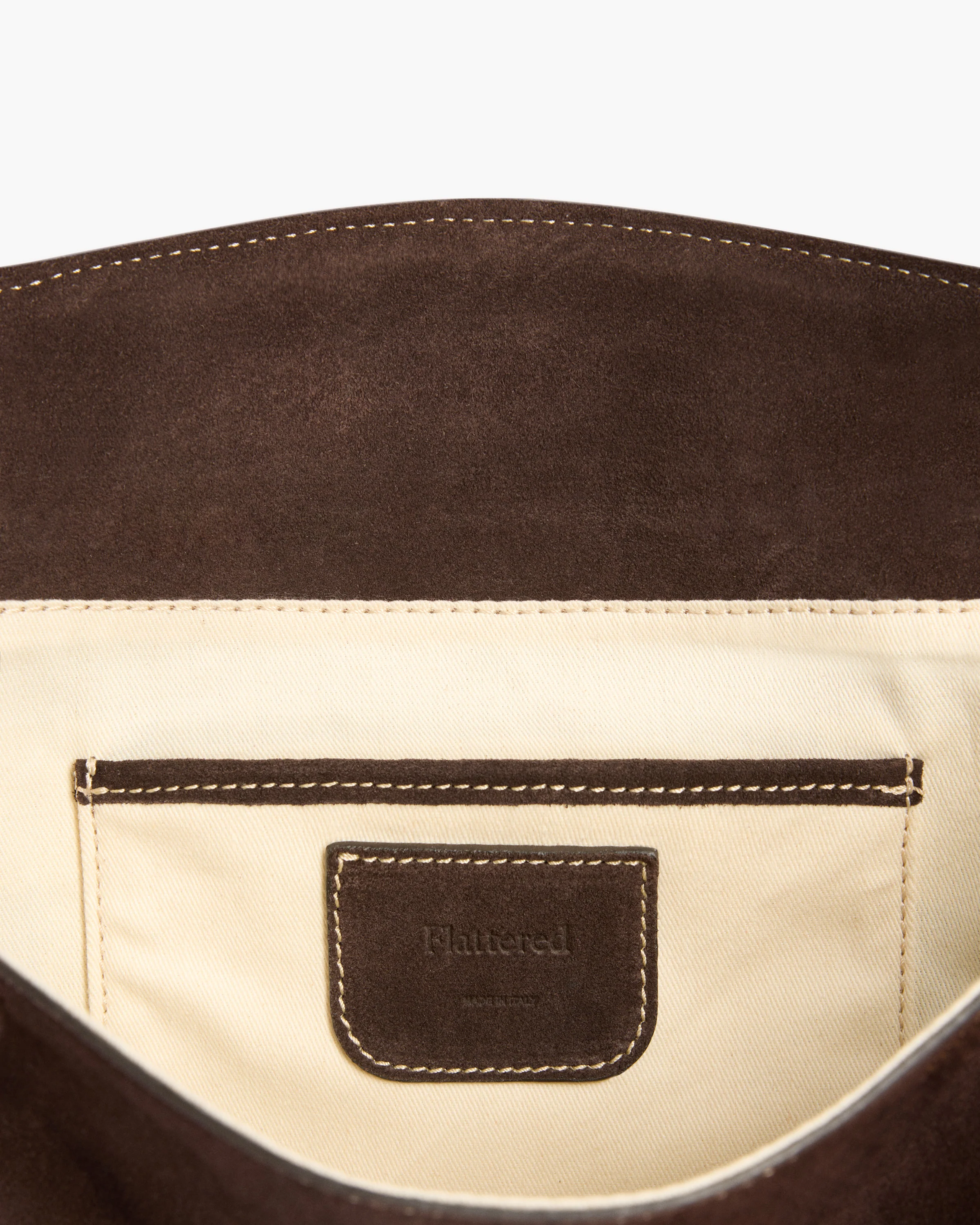 Ivy Cross Shoulder Bag Suede Chocolate - Image 4