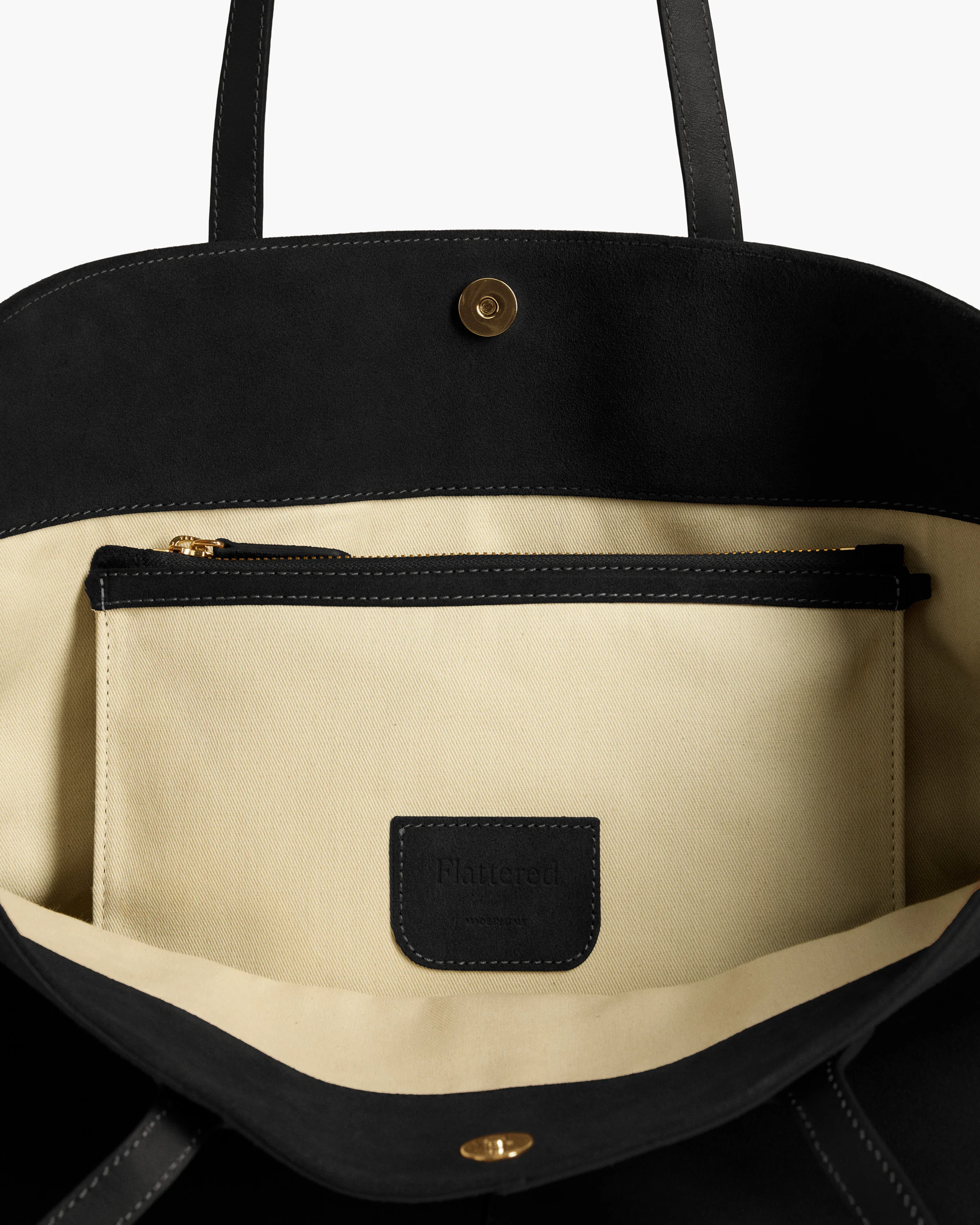 Lesley Tote Bag Suede Black - Image 6
