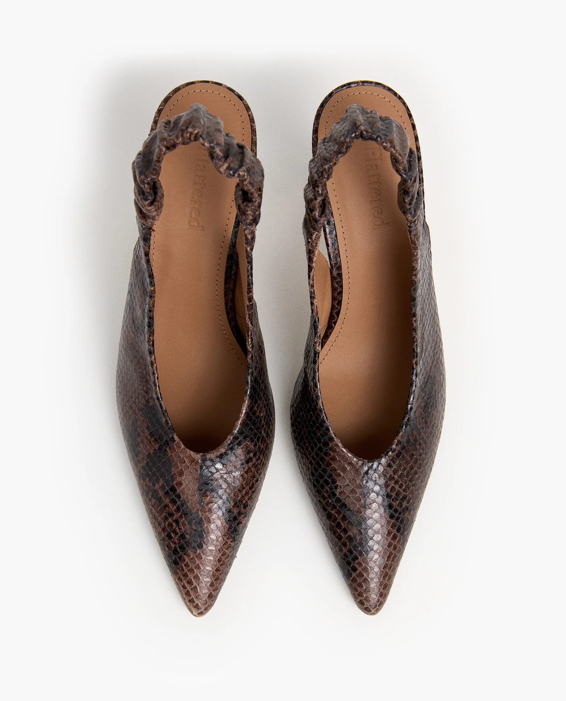 Lilian Leather Chocolate Snake - Image 2