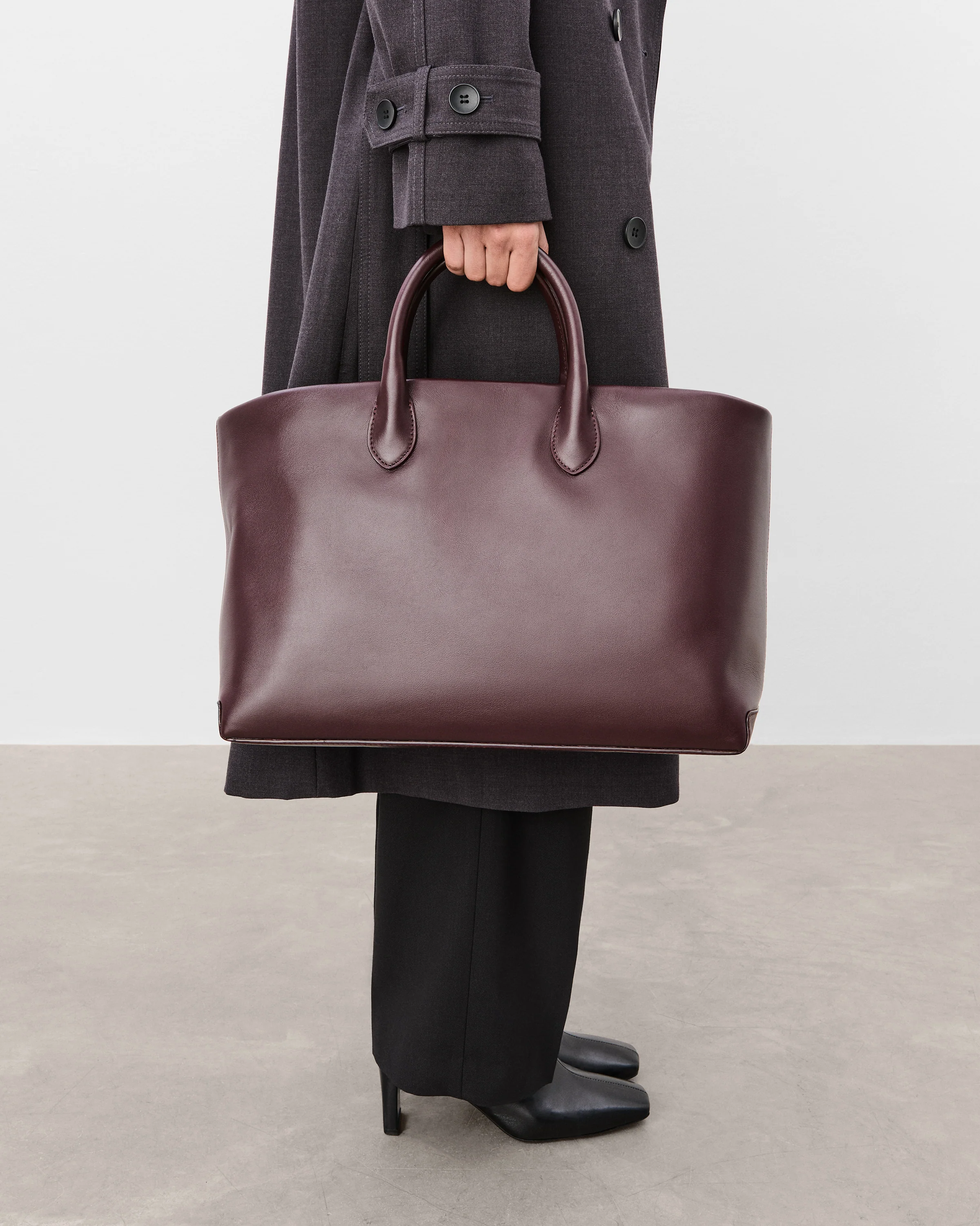 Lola Tote Leather Burgundy - Image 2