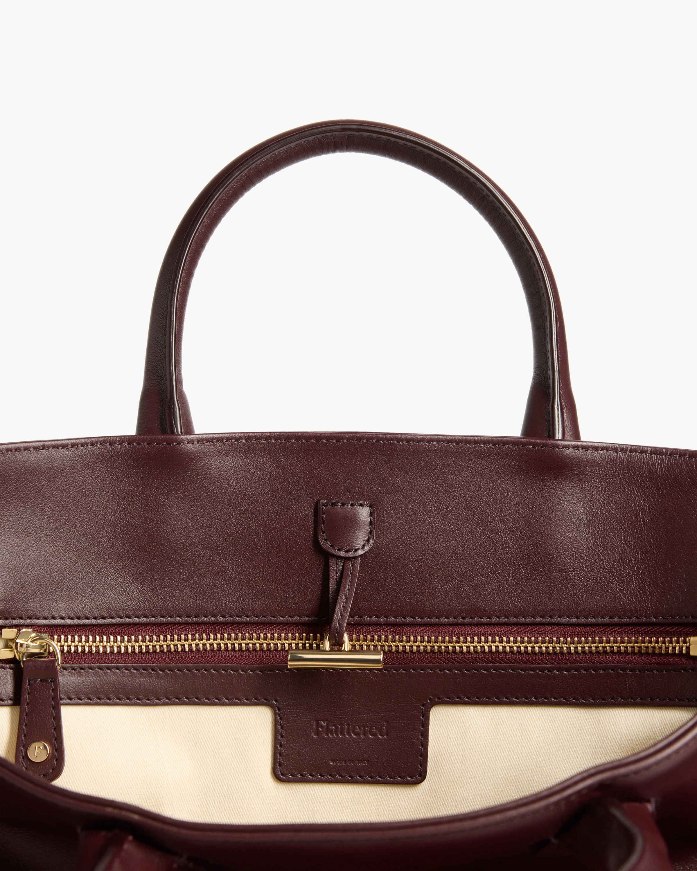 Lola Tote Leather Burgundy - Image 5