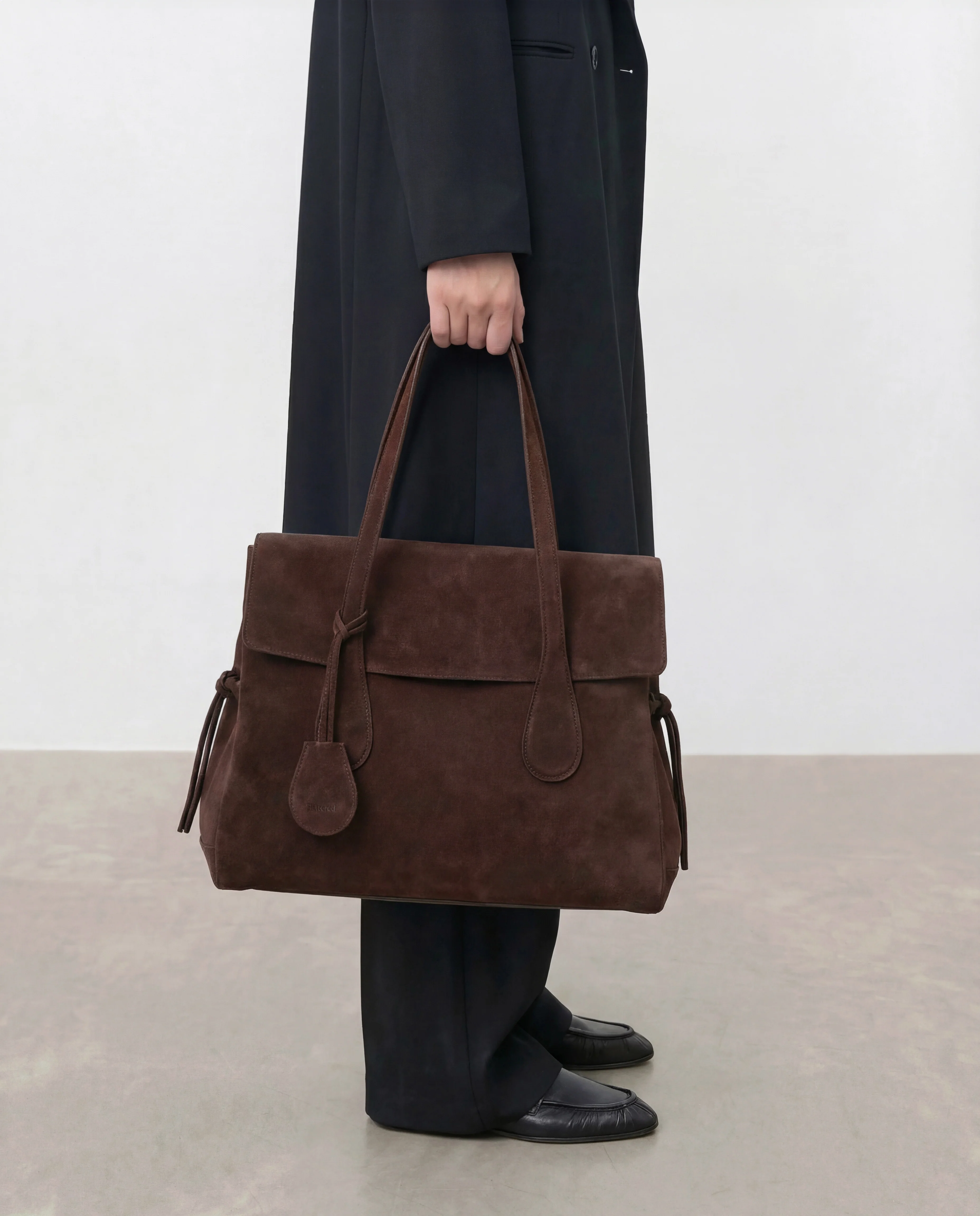 Lydia Tote Bag Suede Chocolate - Image 2