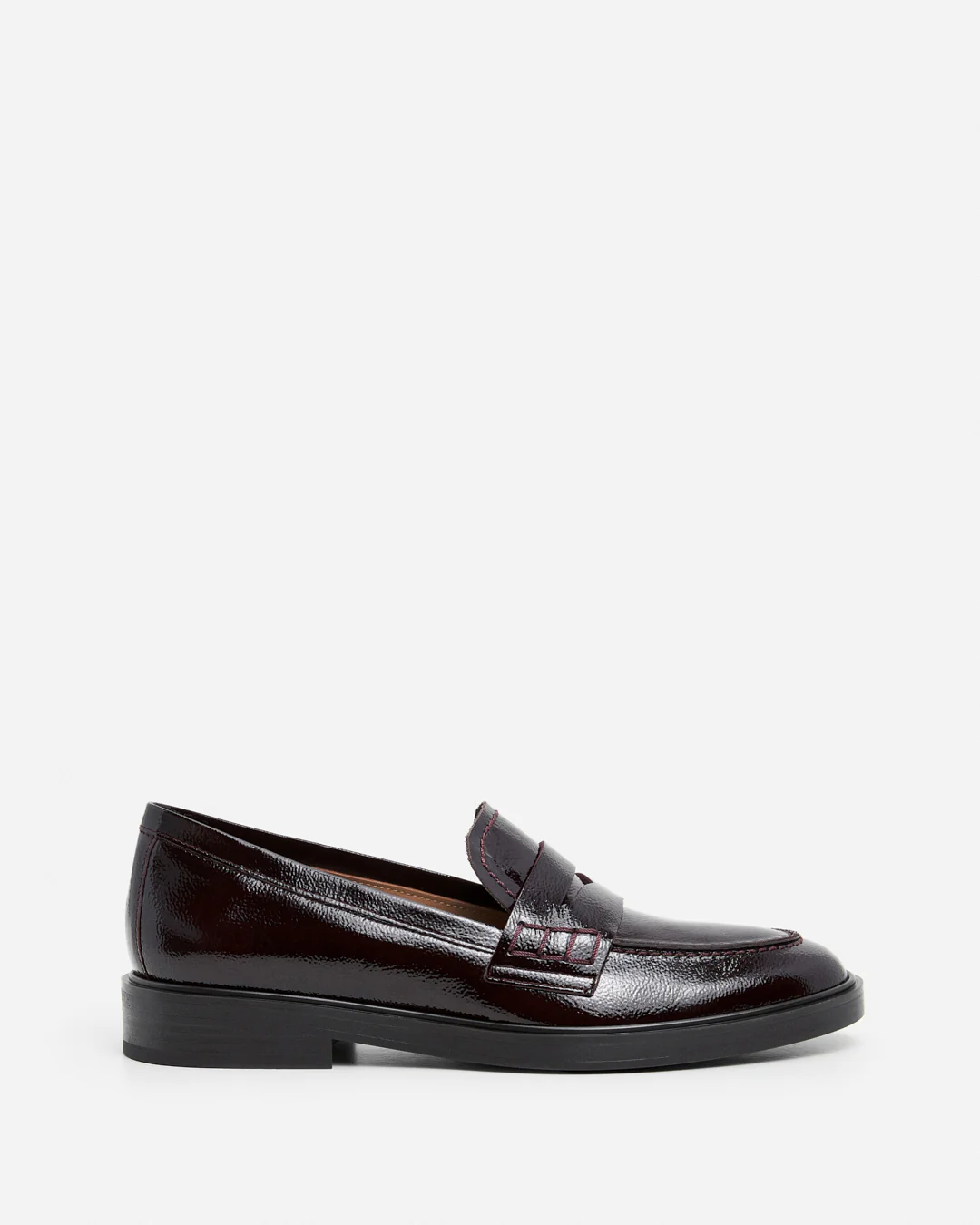 Sara Leather Patent Burgundy - Image 2